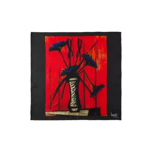 PRADA Recycled Polyester Knit Scarves Unisex Red