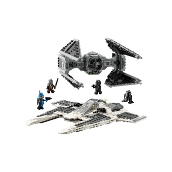 LEGO Mandalorian Fang Fighter Vs. TIE Interceptor Building Blocks 75348