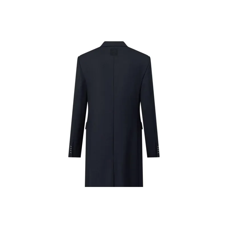 LOUIS VUITTON Double Breasted Tailored Wool Blend Coat-3