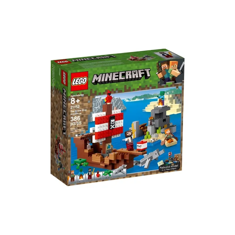 LEGO My World Collection Pirate Ship Adventure Minecraft Building Blocks 301 600pcs 21152-3
