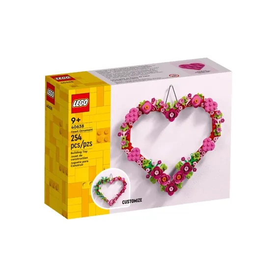 LEGO Heart Ornament Building Blocks 40638-0