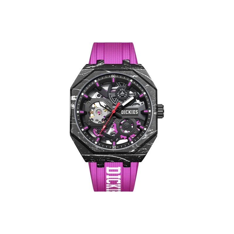 Dickies Wrist Watch Mechanical Movement Silicone Strap Black Dial Men's Watches Mechanical Watch Cool Box-11