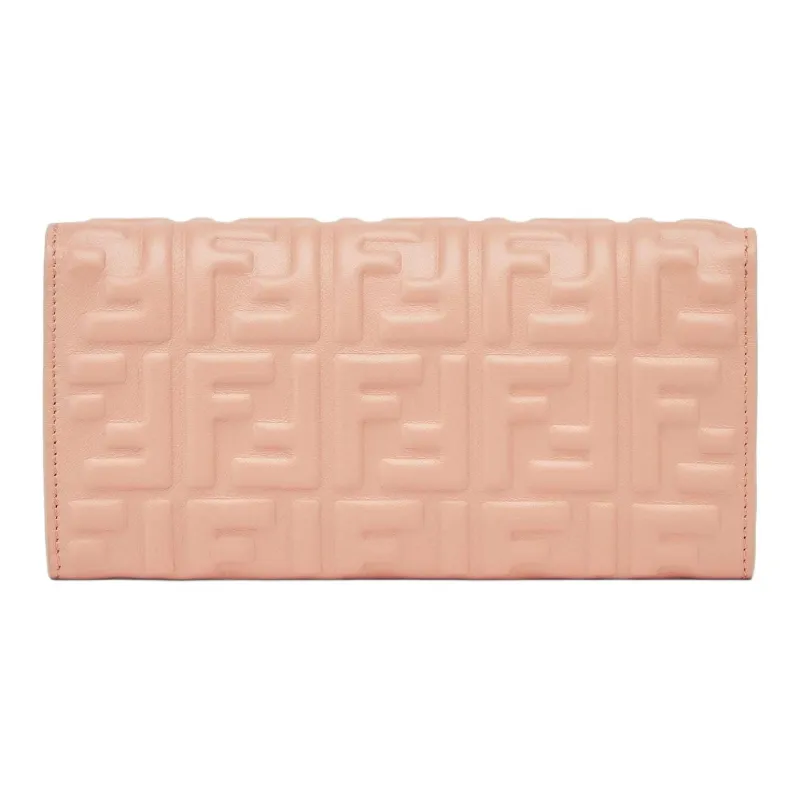 FENDI Baguette Nappa Soft Leather Wallet Regular Women's Pink-2