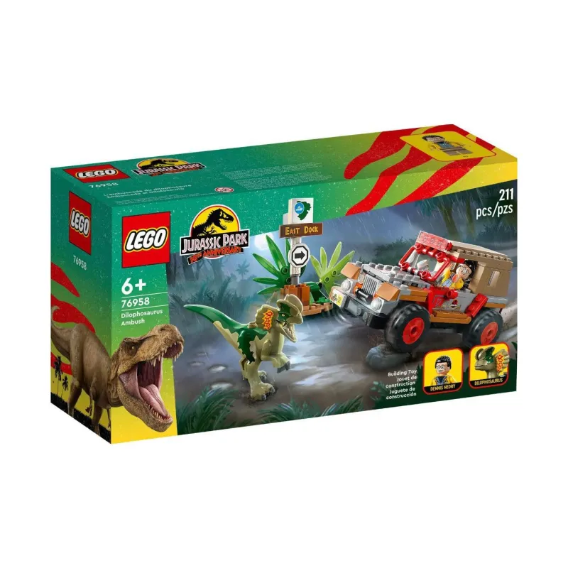 LEGO Jurassic World Collection Double Spiked Dragon Ambush Building Blocks 211pcs 76958-2