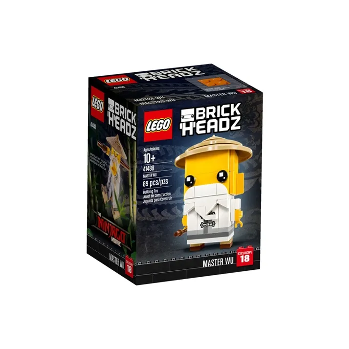 LEGO Ninjago, BrickHeadz Master Wu, Square Toe, Ninjago Building Blocks 89pcs 41488-2