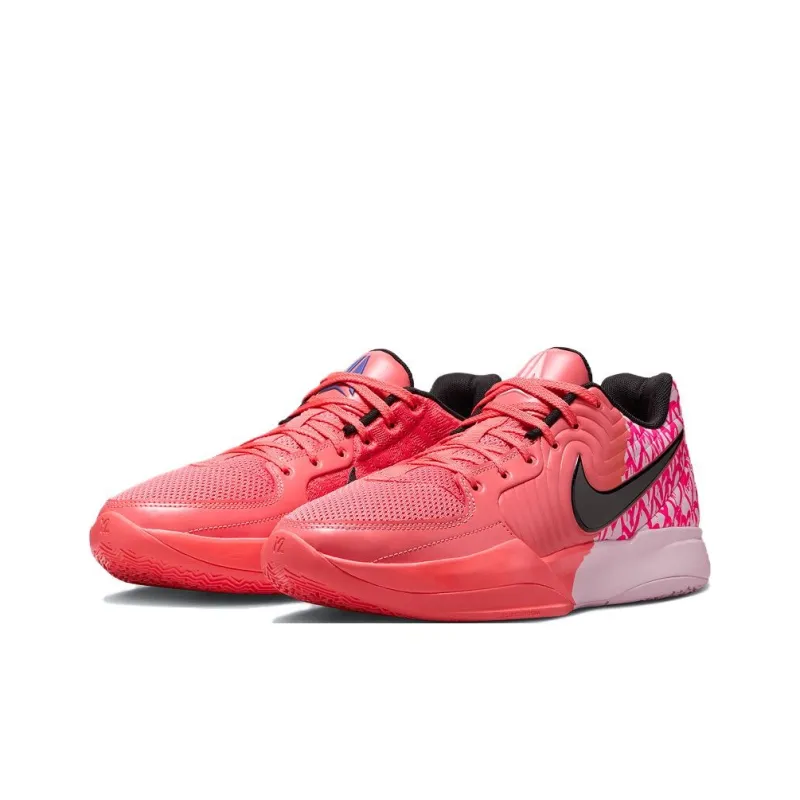 Nike Ja 2 Anti Slip Wear Resistant Low Top Basketball Shoes Unisex Pink Asian Version-4
