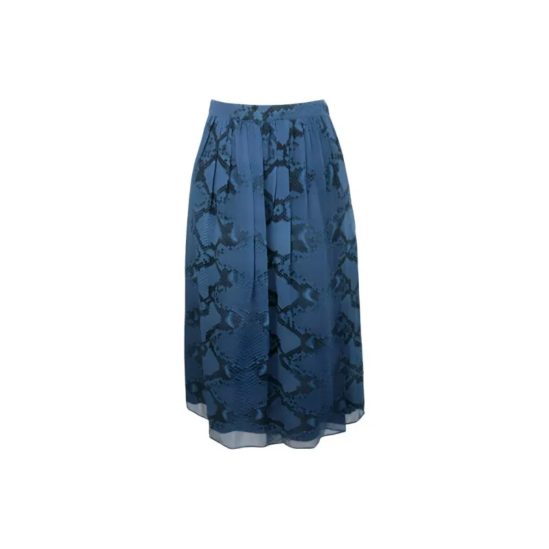 Burberry Casual Long Skirts Women's Blue-1