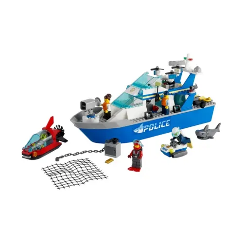 LEGO City Collection Police Patrol Boat Building Blocks 60277