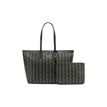 LACOSTE PVC Tote Bag, Shopping Bag, Shoulder Bag Tubas Women's Black