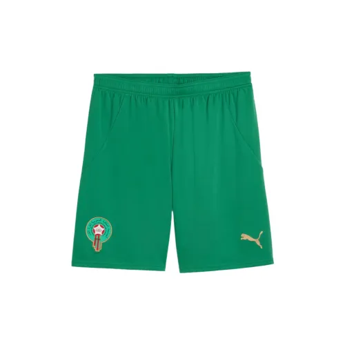 PUMA SHORTSDRYCELL Morocco FRMF Soccer Bottoms Men's Green Red