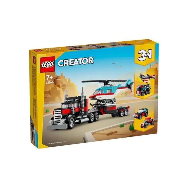 LEGO Creator Helicopter Flat Transport Vehicle Building Blocks 270pcs 31146 1-1