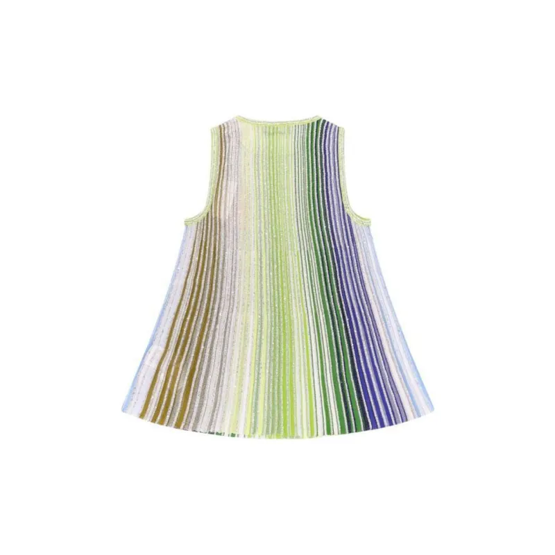 MISSONI Partial Sequined Striped Sleeveless Top-1