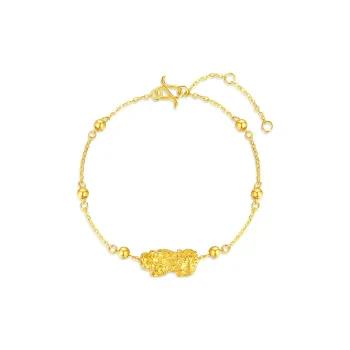 D.Get Solid Gold 999 Priced In Gram Gold Bracelet Unisex Women's Box