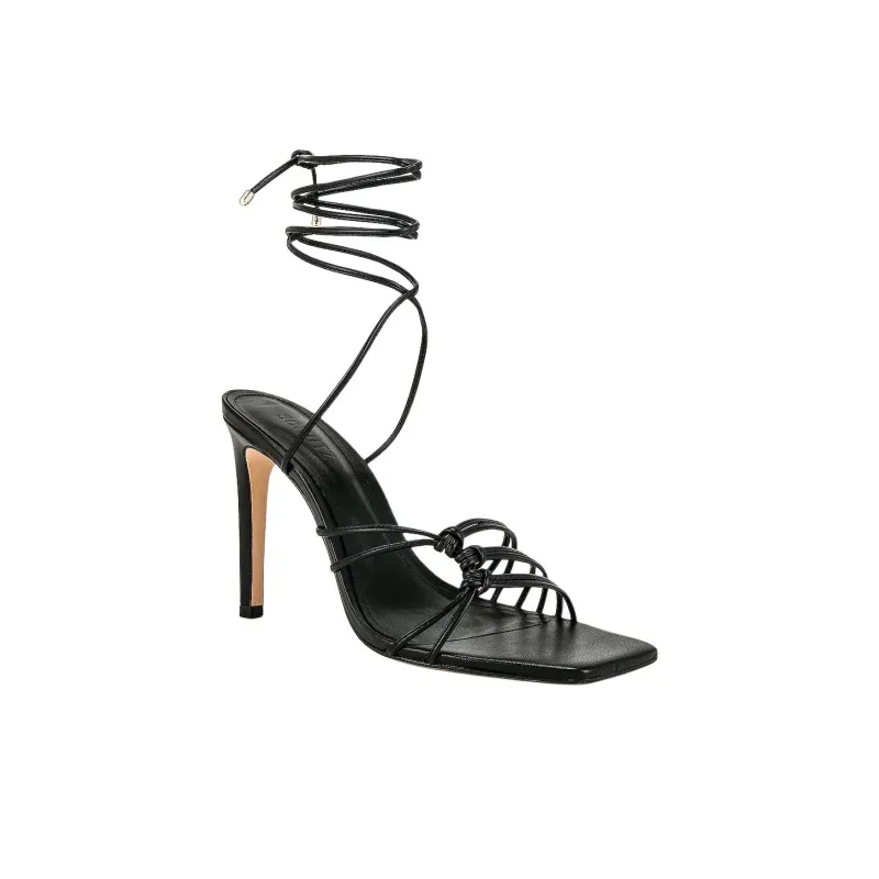 Schutz Sirena Strap Sandals 10.8cm Women's Black-2