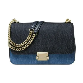 MICHAEL KORS Sloan Denim Shoulder Bag Women's Blue