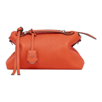 FENDI By The Way Series Calfskin One Shoulder Handbags Women's Orange