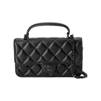 CHANEL Leather Handbag, Shoulder Bag, Crossbody Bag Women's Black
