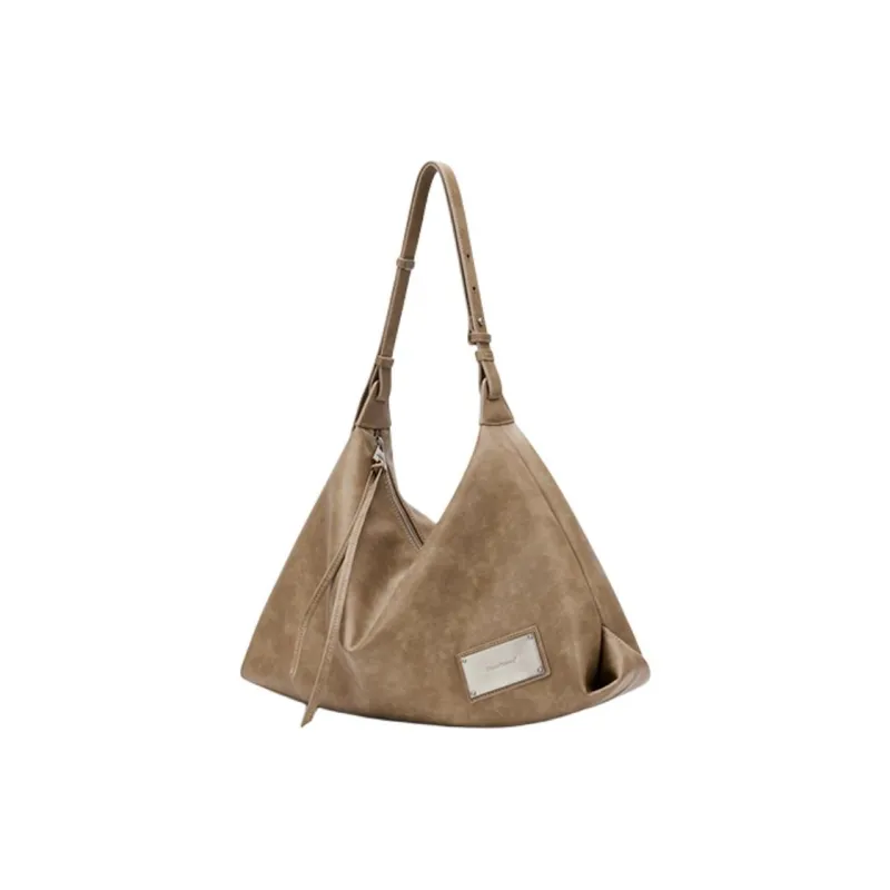 MCMIKO Artificial Leather Shoulder Bag Crossbody Bag Regular Unisex Camel-1