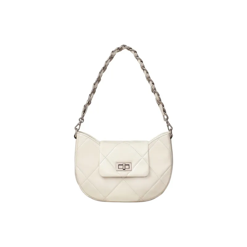 MILLIE'S Cow Leather Portable Crossbody Bag Shoulder Bag Regular Women's Silver/Ecru-9
