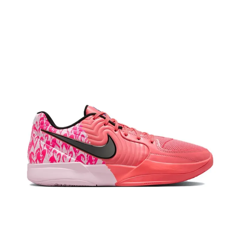Nike Ja 2 Anti Slip Wear Resistant Low Top Basketball Shoes Unisex Pink Asian Version-1
