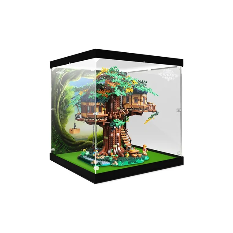 LEGO Treehouse & Stylish Assembled Light Up Display Case Building Blocks 21318  Display Case 1-0