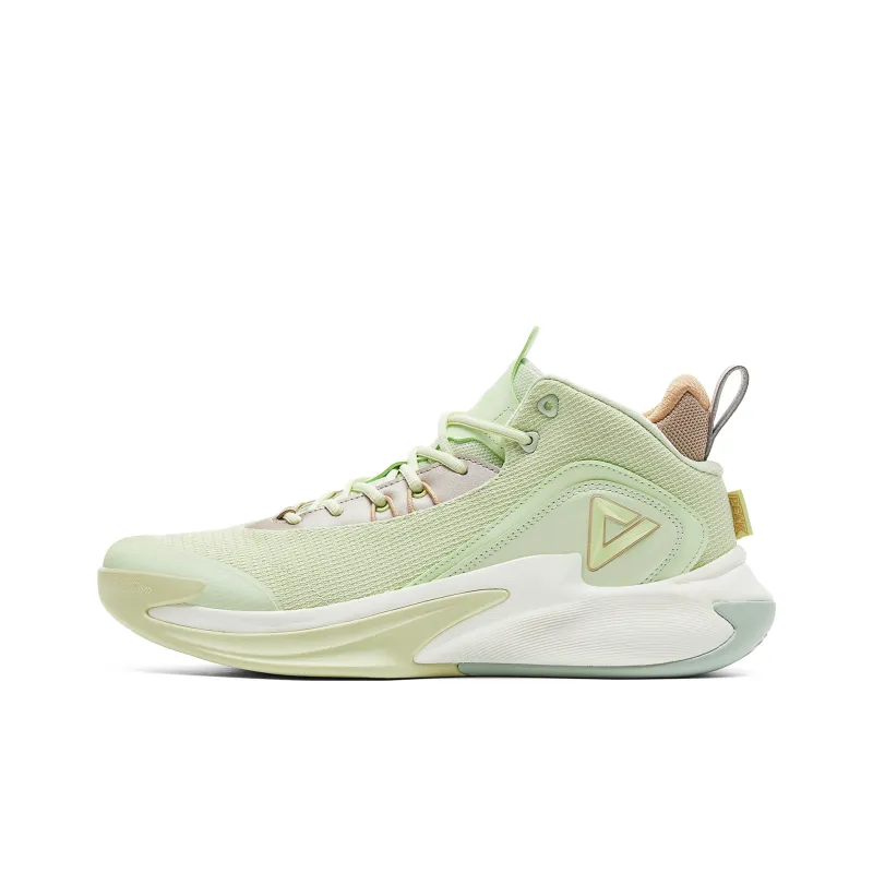 PEAK Cushioning Rebound Height Increasing Abrasion Resistant Slip Resistant Low Top Basketball Shoes Men's Tea Green-0