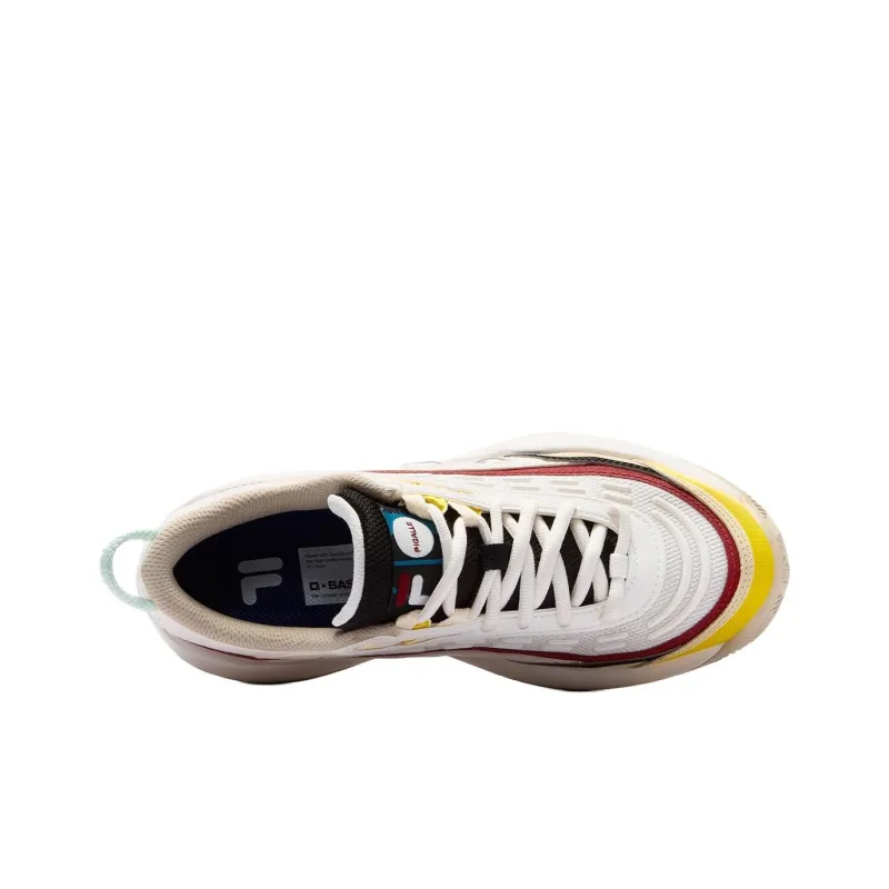 Pigalle x FILA FUSION FIRE Flame Shoes Anti-Slip Wear-Resistant Low-Top Vintage Basketball Shoes Women's Beige-2