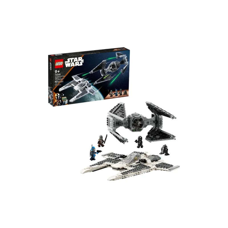 LEGO Mandalorian Fang Fighter Vs. TIE Interceptor Building Blocks 75348-5