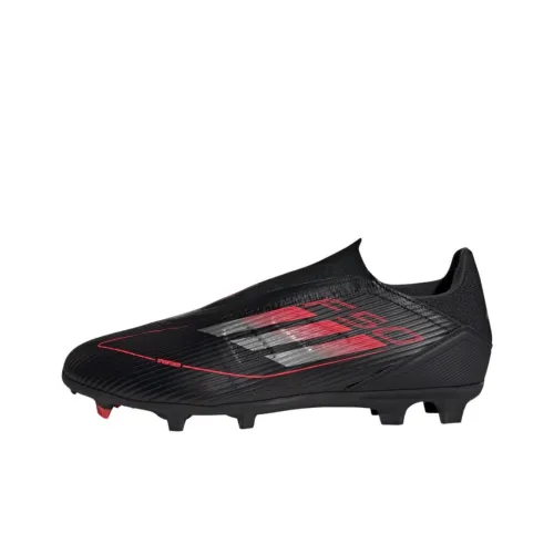 Adidas F50 League MG Short Rubber Studs FG Long Rubber Studs Anti Slip Wear Resistant Soccer Shoes Unisex Black Red