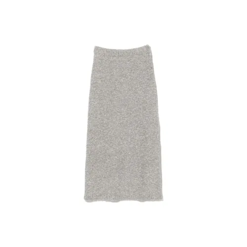 Beams Knit Long Skirts Women's Gray