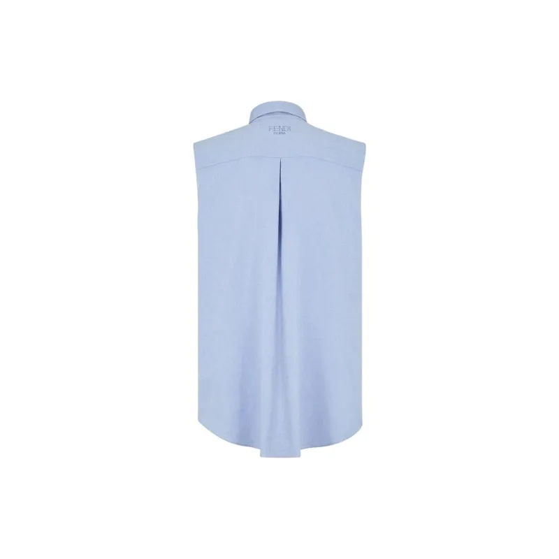 FENDI Collared Sleeveless Shirt-1