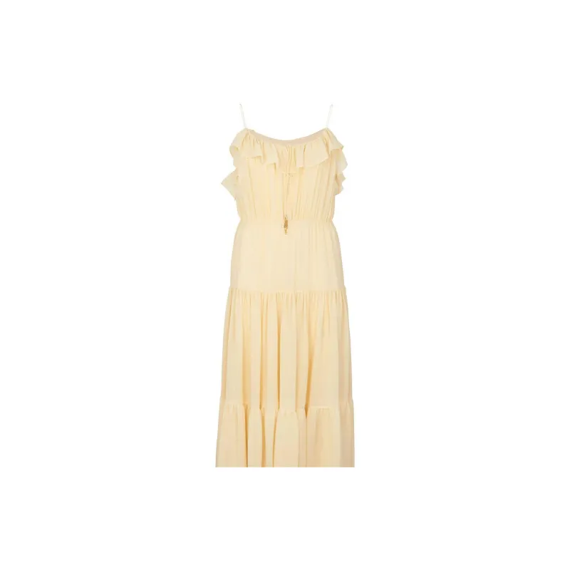 CELINE Slip Dresses Women's Yellow-3