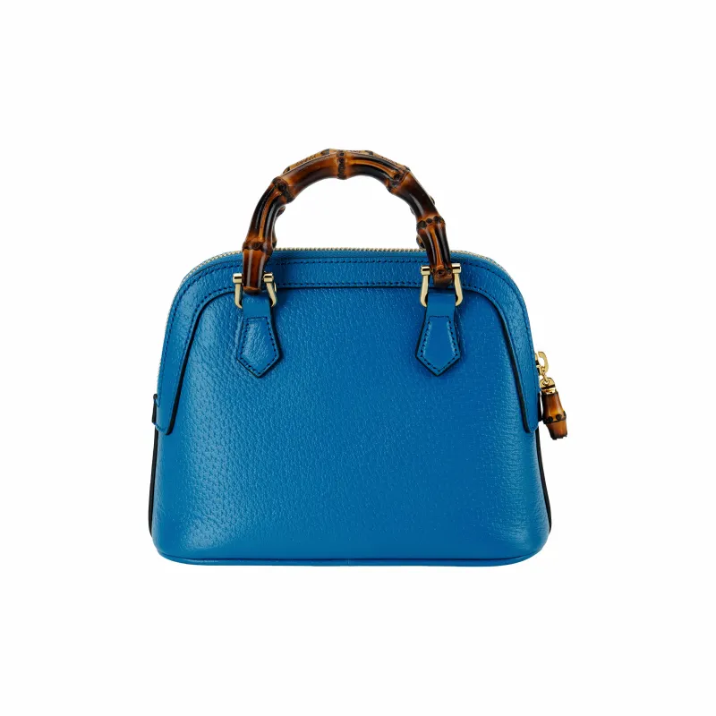 GUCCI Diana Leather Tote Bag, Shopping Bag, Shoulder Bag, Crossbody Bag, Handbag Mini Women's Blue-2