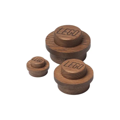 LEGO Wooden Wall Hanger Set – Dark Oak 5007112