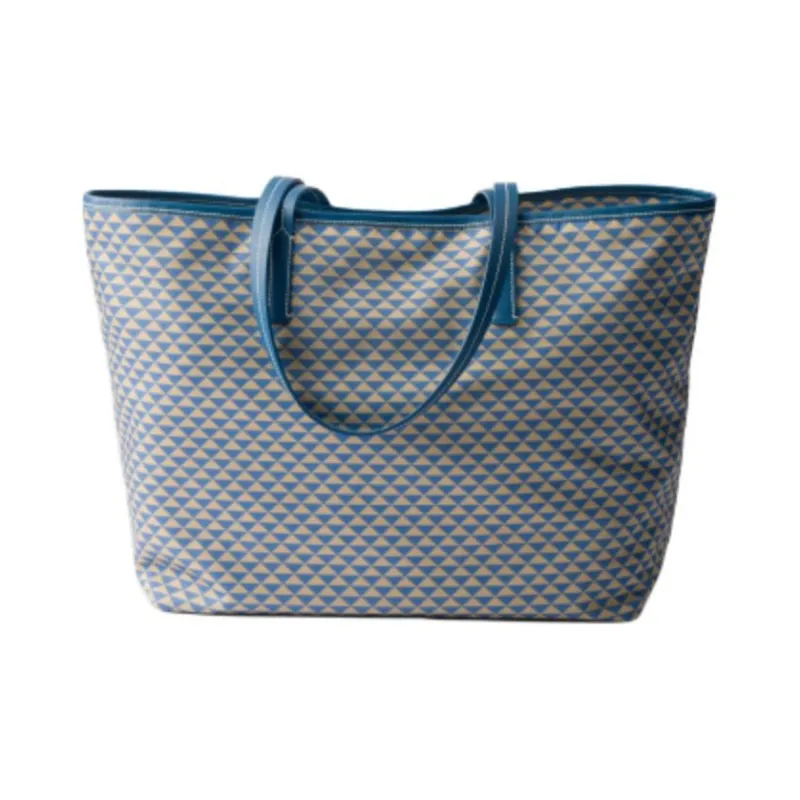 PRADA Recycled Nylon Tote Bag, Shopping Bag, Shoulder Bag Unisex Light Blue-2