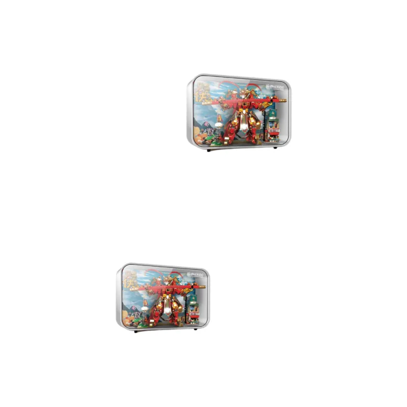 LEGO Little Monkey King Collection Sun Wukong Ultimate Transforming Mecha & Display Case White Building Blocks 80045 1-3