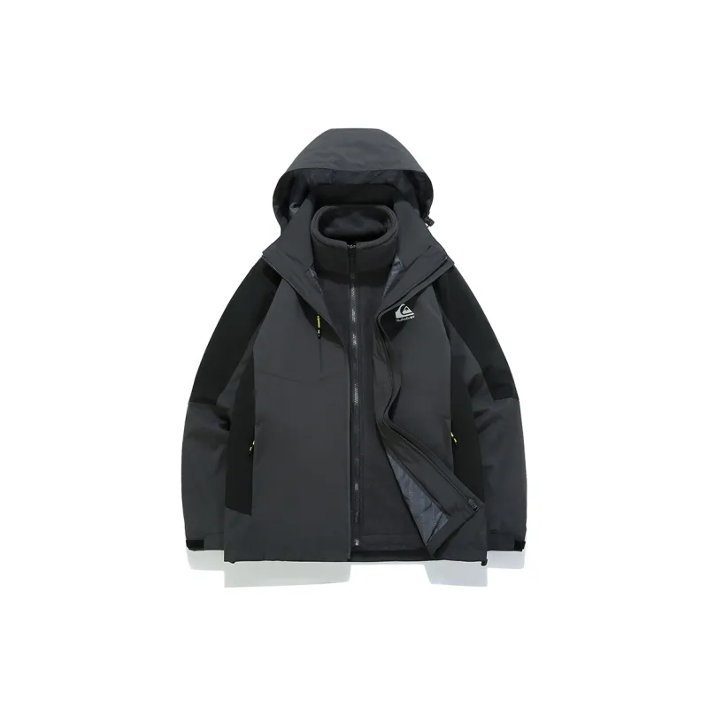 Quiksilver Hiking Water-Resistant Windproof Water-Repellent Rainproof Windbreaker Jacket Unisex-1