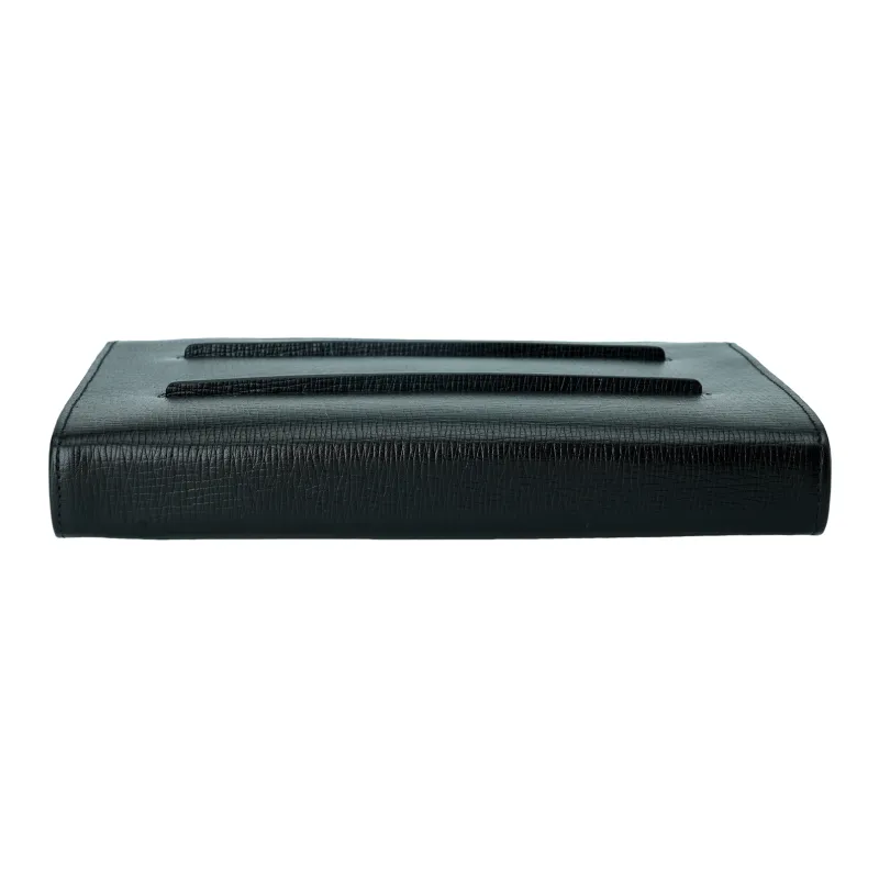 FERRAGAMO Calfskin Clutch Men's Black-5