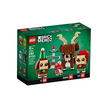 LEGO BrickHeadz Christmas Reindeer, Elf, And Elfie Set 40353