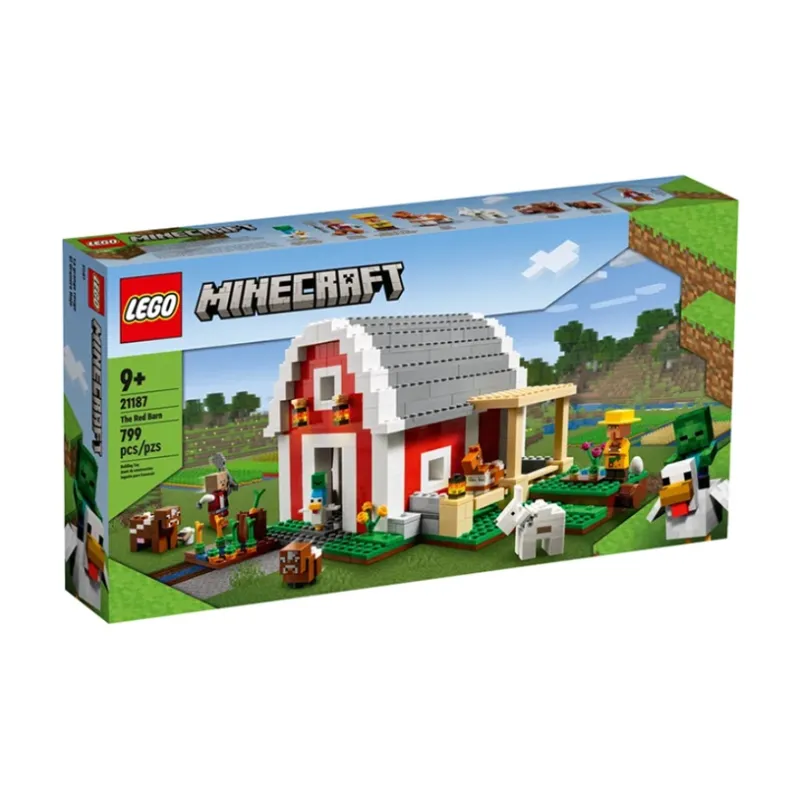 LEGO Overworld Minecraft Collection, Red Barn Building Blocks 799 Pcs/pzs 21187-1