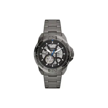 FOSSIL Wrist Watch Automatic Mechanical Movement Stainless Steel Strap 44mm Cut Out Dial Men's Watches