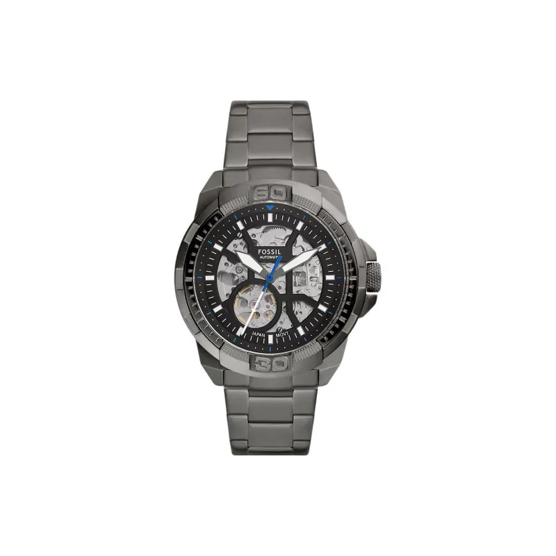 FOSSIL Wrist Watch Automatic Mechanical Movement Stainless Steel Strap 44mm Cut Out Dial Men's Watches-0