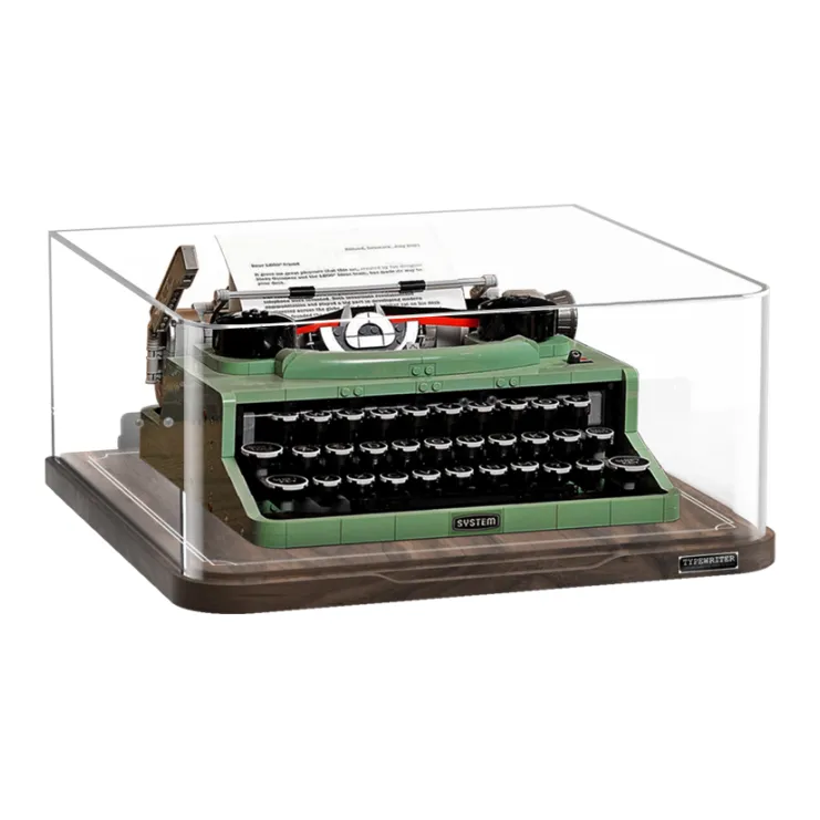 LEGO Typewriter & Unibody Black Walnut Collector's Display Case Version A Building Blocks 21327  Display Case 1-0