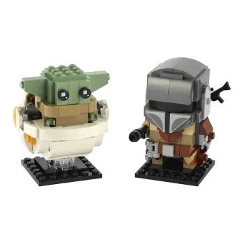 LEGO Star Wars Collection Master Yoda Big Head Mandalorian And Baby Yoda Star Wars Toy Building Blocks 0 300pcs 75317