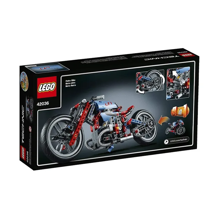 LEGO Technology Mechanical Set Street Motorcycle Building Blocks 42036-2