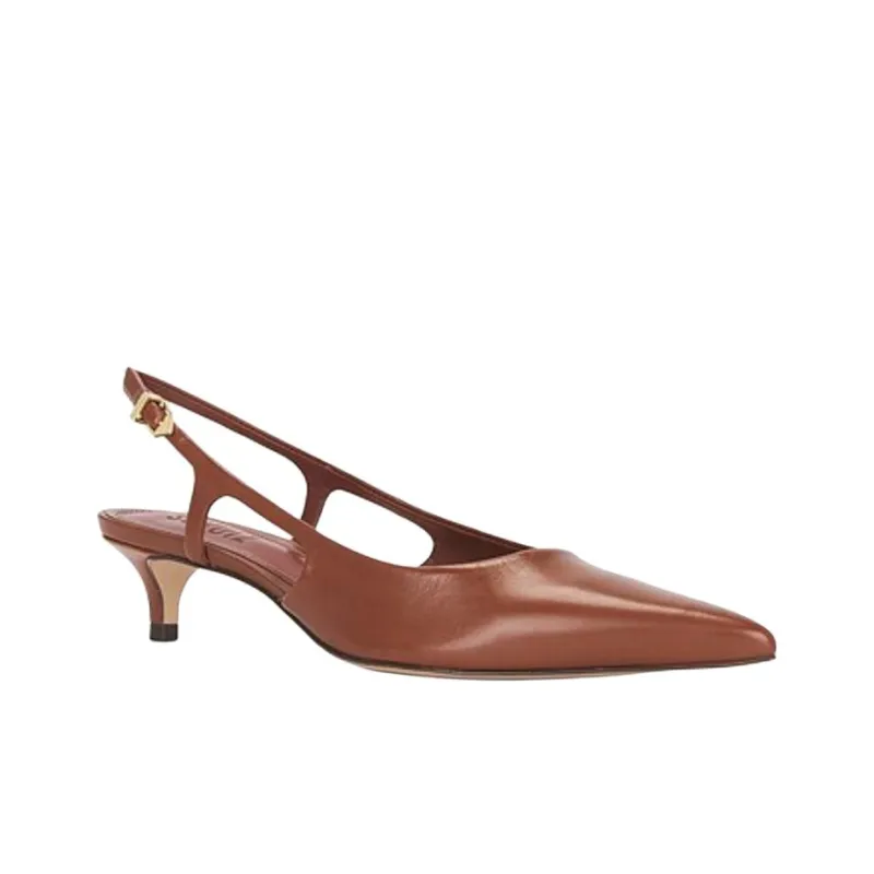 Schutz Boris Kitten Slim Heel High Heels 4cm Women's Brown-2