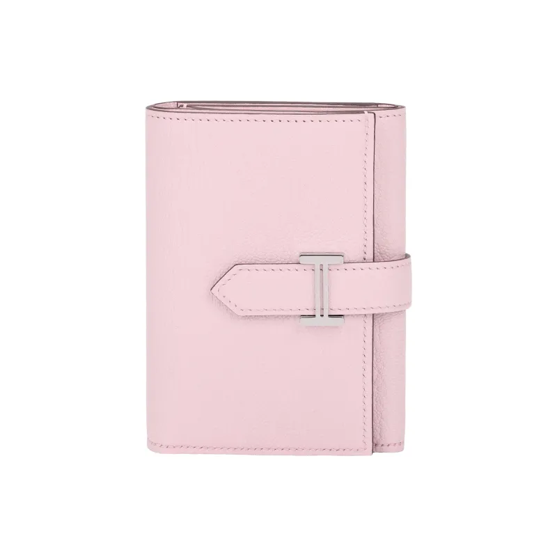 HERMES Bearn Mysore Goat Skin Wallet Women's M7Rose Darling Love Pink-1