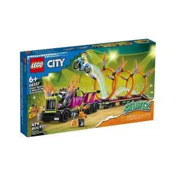 LEGO City Collection Stunt Truck And Fire Ring Challenge Building Blocks 479pcs 60357