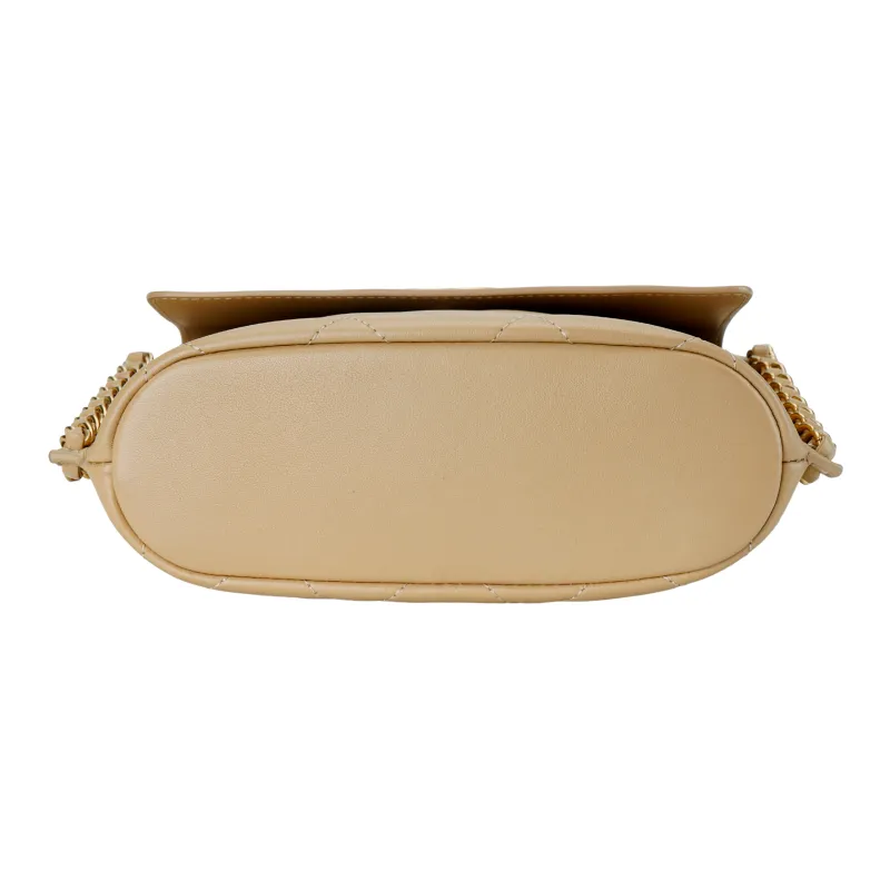 CHANEL Calfskin Metal Hobo Bag, Shoulder Bag, Crossbody Bag Trumpets Women's Light Umber-3