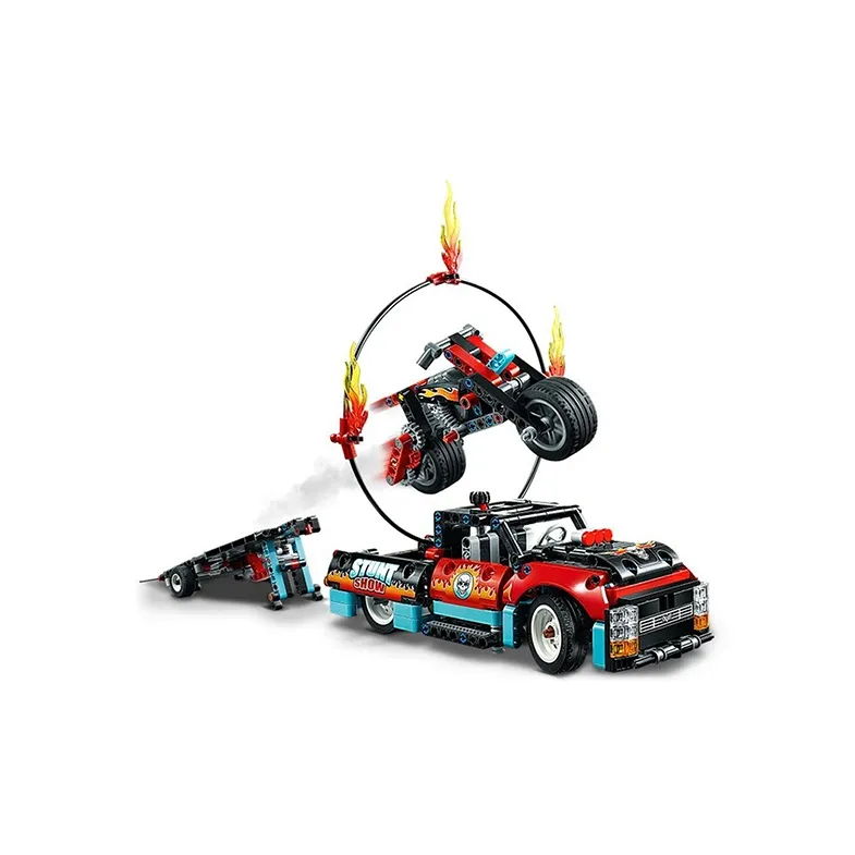 LEGO Technic Truck And Motorcycle Stunt Performance Building Blocks 42106-2